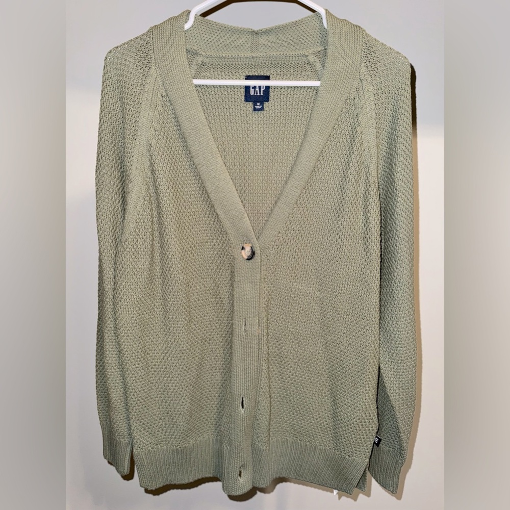 NWT - Gap Vintage Collegiate 90s Classic Cardigan - Four Leaf Clover - Medium